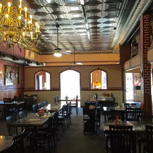 Very open area, exceptionally well rehabilitated historic building.