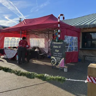 Pop up tent for light up Fairdale event