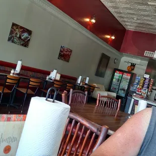 a man sitting in a restaurant