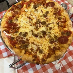 Pepperoni and Sausage Pizza