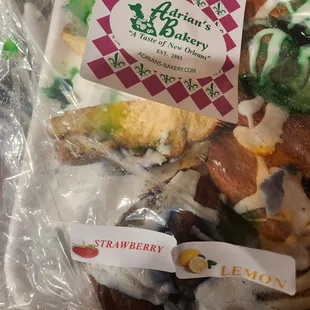 Lemon-Strawberry King Cake