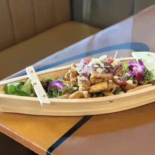 Jalea (fried seafood) shrimp, Calamari, muscle, fish