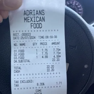 4.99 for a large horchata is crazy