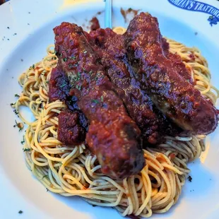 My sausage and pasta meal  -- Adrian'sTrattoria