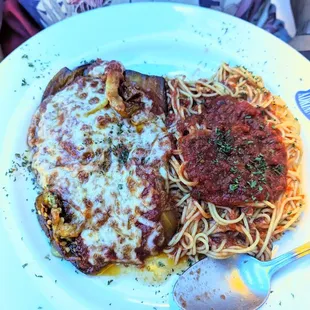 Pasta and eggplant Parmesan 9/22/23