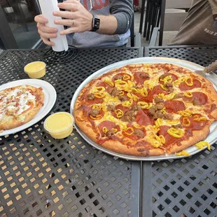 Chicken Bacon Ranch Pizza &amp; Regular Pizza
