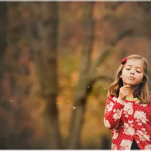 Portrait of little girl in the Fall.