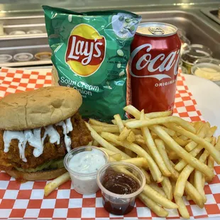 Buffalo chicken sandwich combo