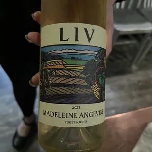 Madeleine Angevins white wine from Lopez Island