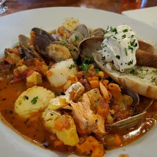 Cioppino - full of seafood, delicious broth!