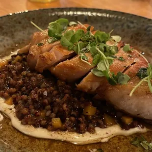a plate of food on a table