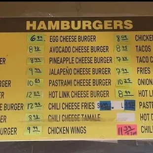 New menu as of 2/22 they will probably change the price on  the lil papers.
