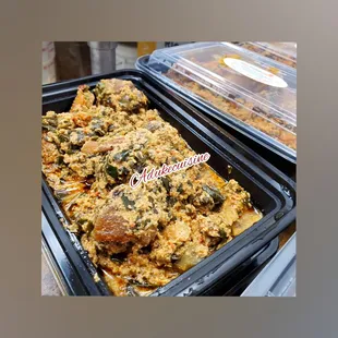 Egusi with assorted meat