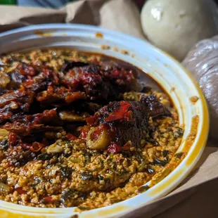 Goat meat egusi soup