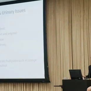 Dr. Andrew Arther gives a presentation on  &quot;Healthy Lifestyle.&quot;