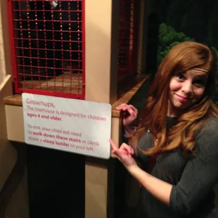 That treehouse was tiny, I now understand their advisory note