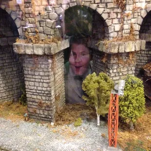 Peekin out from the trains!