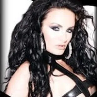 a woman with long black hair