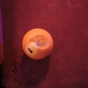 You kidding me?! Never in my life have I seen this. No care for their pool table. Cue sticks are horrible, no tips. Worst table in LA.