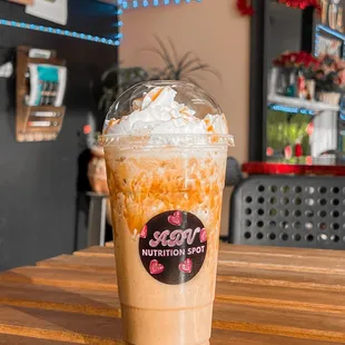 Caramel iced coffee protein based