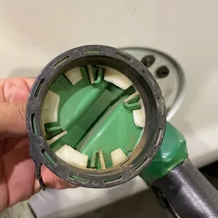 They broke the cap right off. Stephen put this broken plastic back in the gas door. I had to unscrew part inside ! He is NOT  truthful