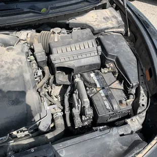 Broken filter compartment