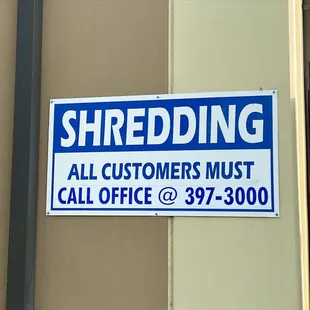 Just as a friendly reminder if needing shredding services please contact us at 661-397-3193. ⁣
