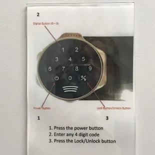Digital lock on locker