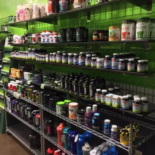 Shaker cups and vitamins.