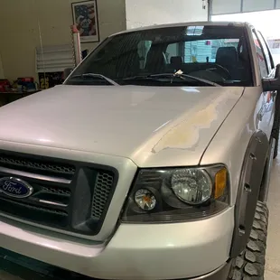 Repair hood damages from paint peeling