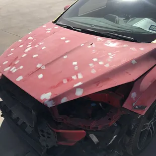 Replace front bumper and repair rock chips for free!!!