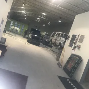 Inside of body shop