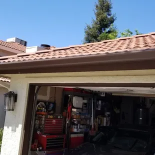 The downspouts blends in so well