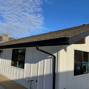 New rain gutter and downspout on our home