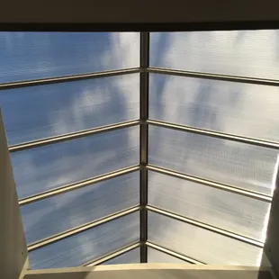 Skylight view from the inside.