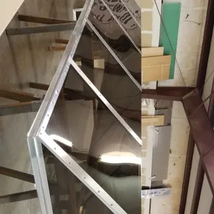 Skylight in shop being prepared for delivery.