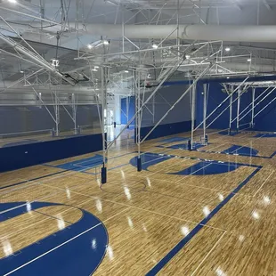 Volleyball and basketball courts