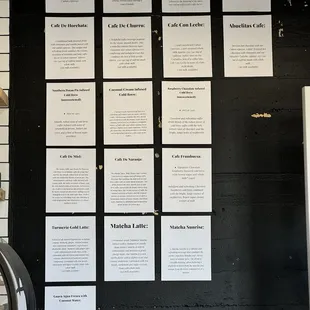 Don&apos;t know what to drink? Pick off the menu wall