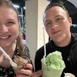 They serve Blue Bell ice cream