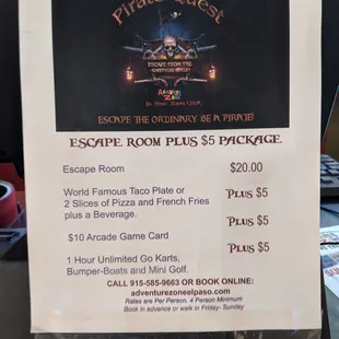 Escape room deals