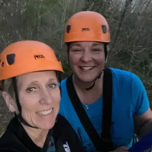 Bff's first zip together! Tina's 2nd time but Stacey's 1st!