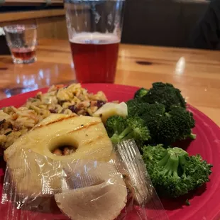 Hawaiian chicken dinner