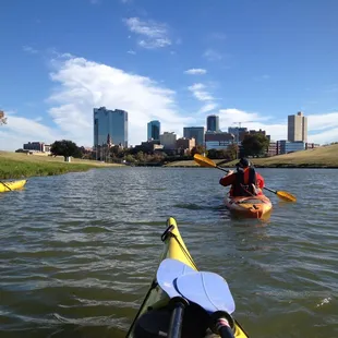On the Trinity during a tour in Fort Worth