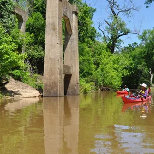 Enjoying a tour on a local river.