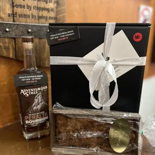 Peralta Bourbon bread gift set. Awesome collaboration with Great Harvest Bakery.