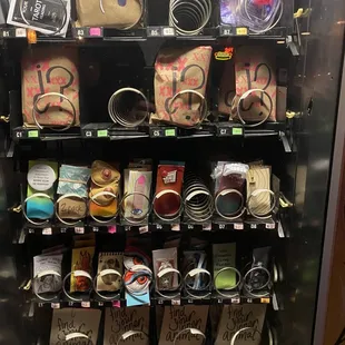 a vending machine with a variety of items