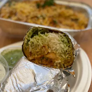 Chicken burrito