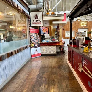 the inside of an asian restaurant