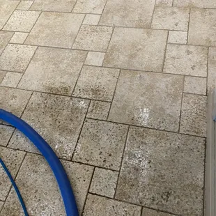 Look at how pretty those floors are coming out, the owner was amazed.