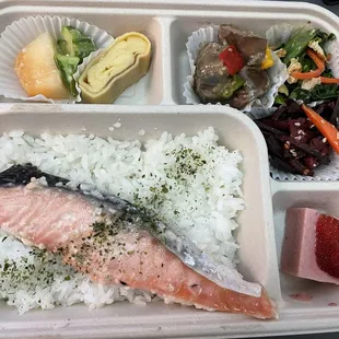 Salmon bento box $20 - yum!